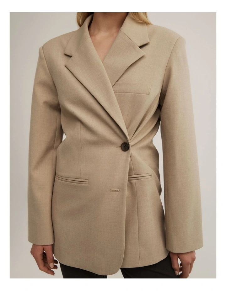Wrap Front Blazer in Sienna image 4