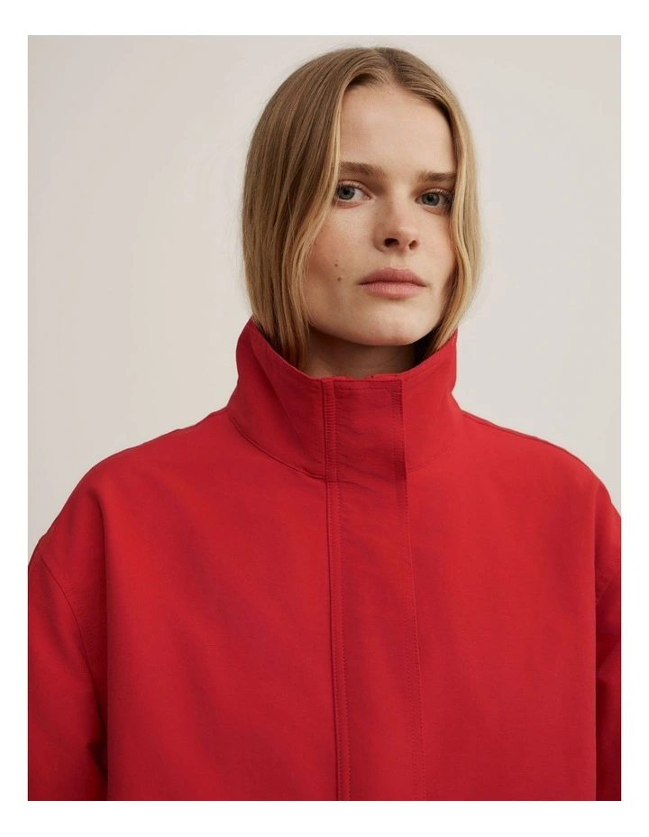 Funnel Jacket in Red image 3