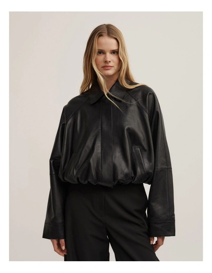 Leather Jacket in Black image 1