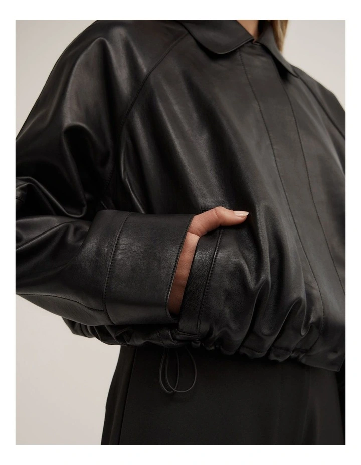 Leather Jacket in Black image 5