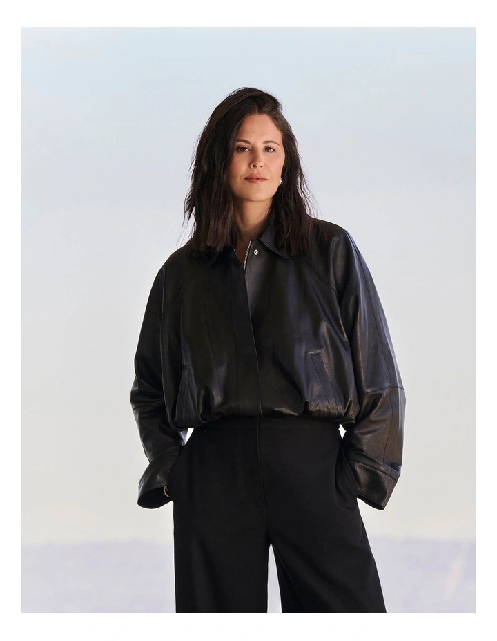 Leather Jacket in Black image 6
