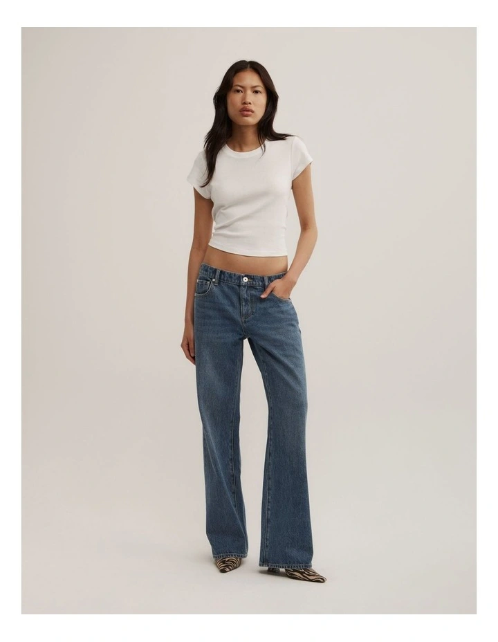 Low Rise Relaxed Jeans in Horizon Blue image 1