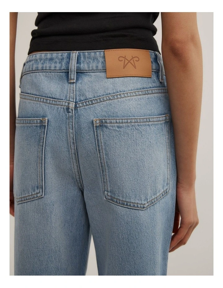 Mid Rise Cropped Jeans in Vibrant Indigo Wash image 5