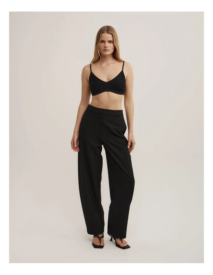 Knit Bralette in Black image 4