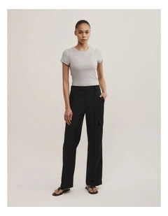 Pocket Detail Pant in Black