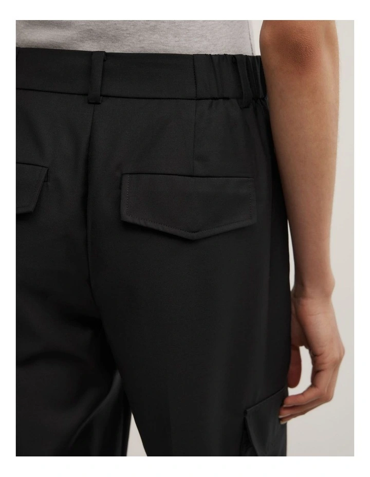 Pocket Detail Pant in Black image 4