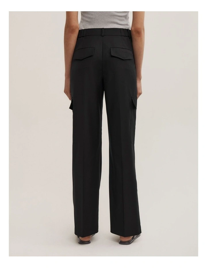 Pocket Detail Pant in Black image 6