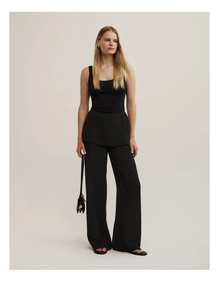 Sheer Overlay Pant in Black image 1