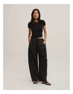 Pull On Barrel Pant in Black