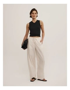 Pull On Barrel Pant in Chalk