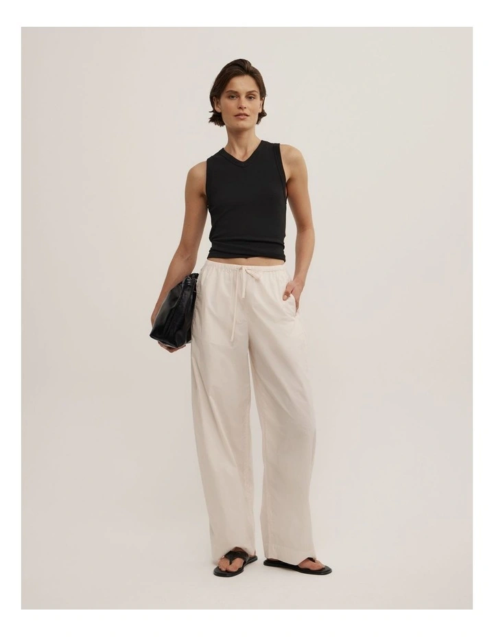 Pull On Barrel Pant in Chalk image 1