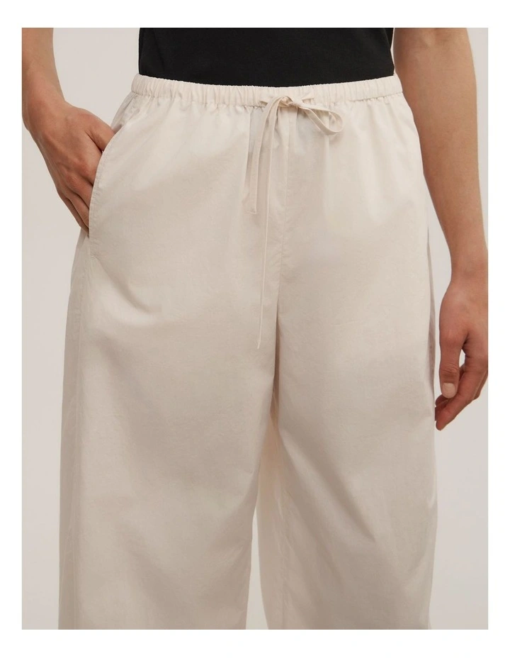 Pull On Barrel Pant in Chalk image 3