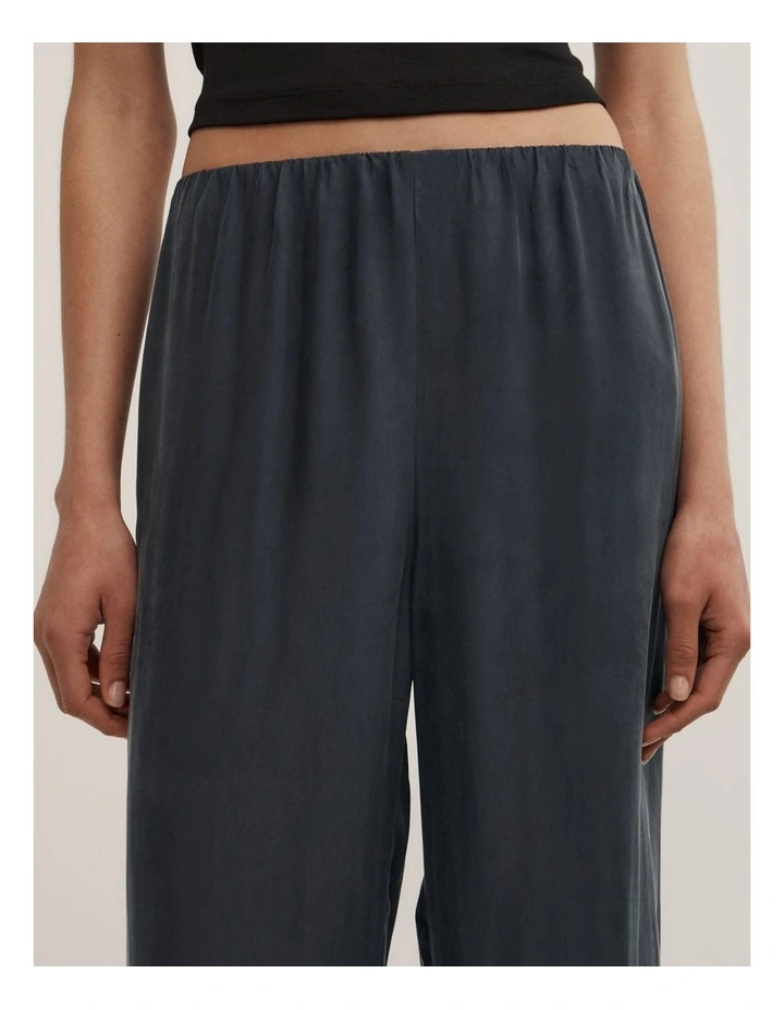 Pull On Cupro Pant in Washed Black image 3