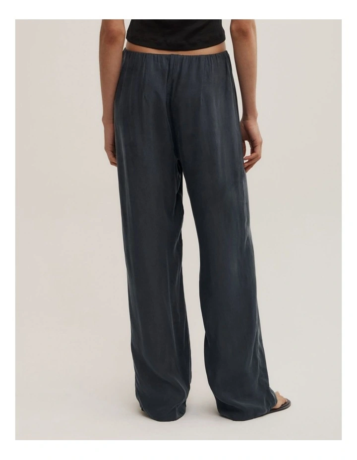Pull On Cupro Pant in Washed Black image 4