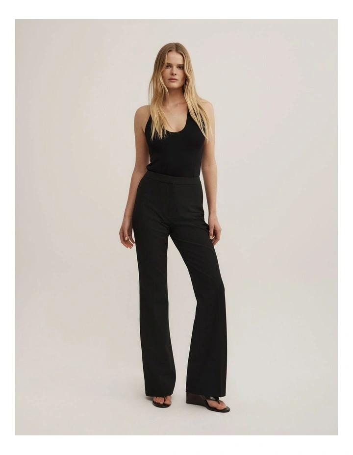 Slim Bootcut Pant in Black image 1
