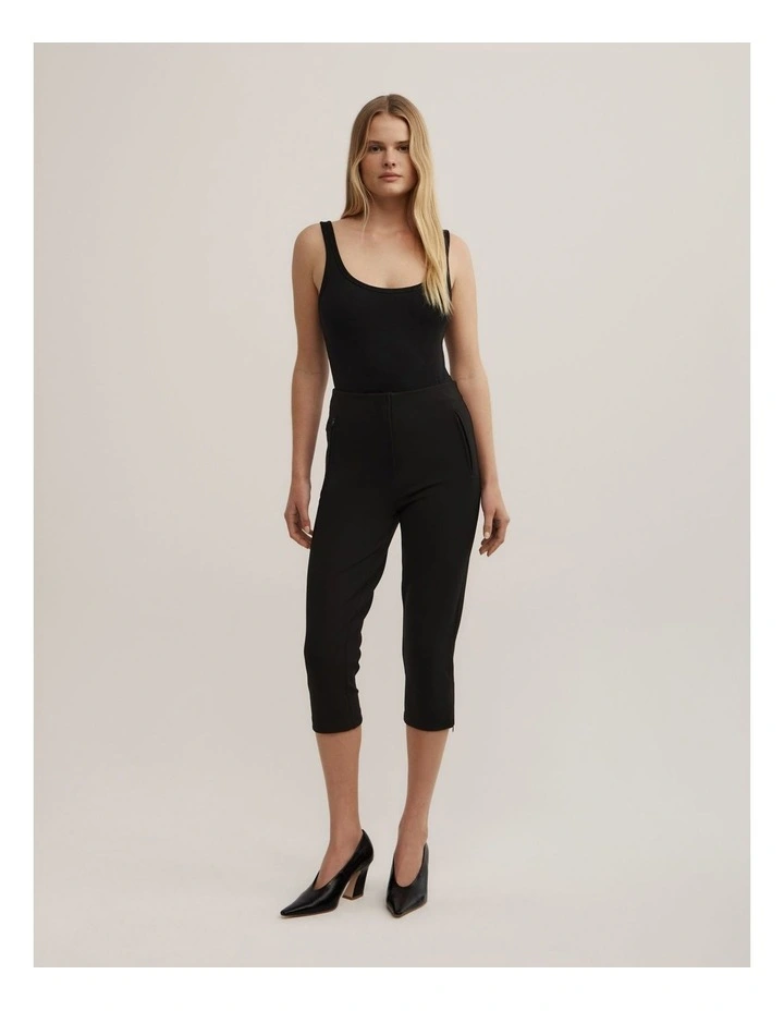Capri Pant in Black image 4
