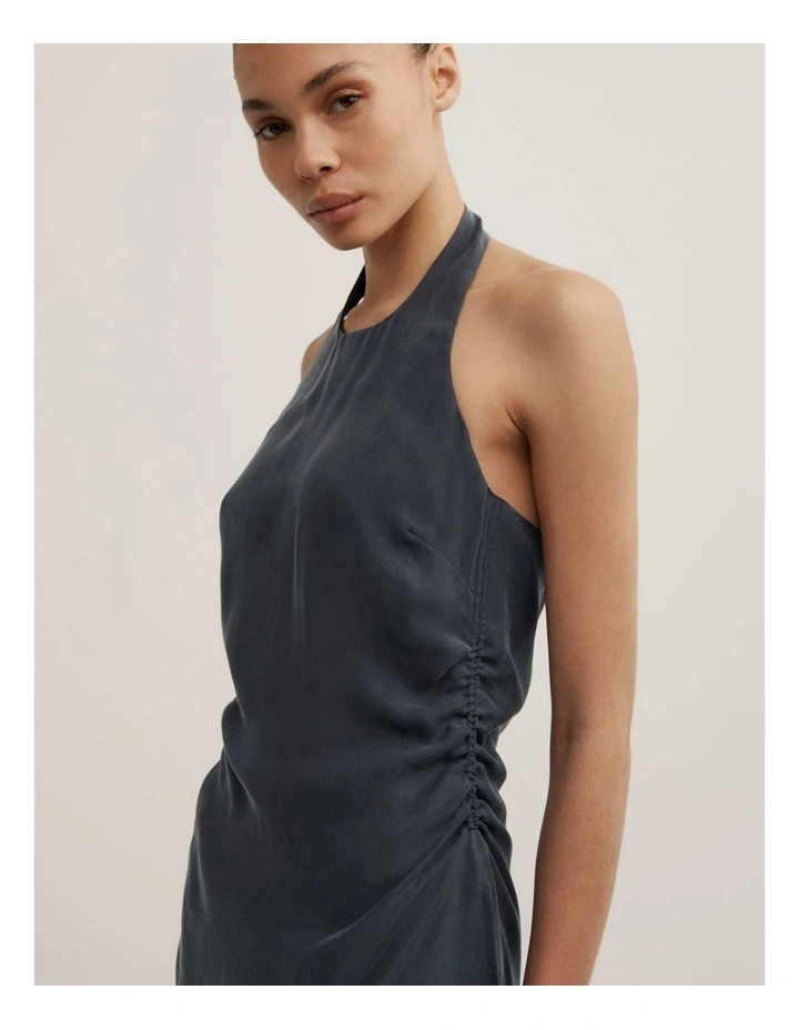 Halter Detail Top in Washed Black image 3