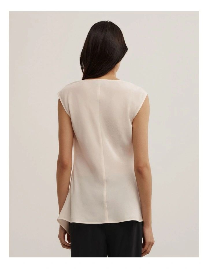 Tuck Drape Shirt in Chalk image 5