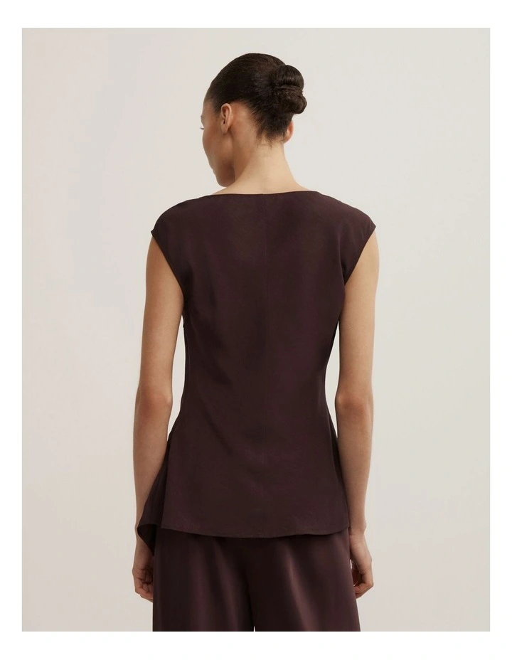 Tuck Drape Shirt in Espresso image 4