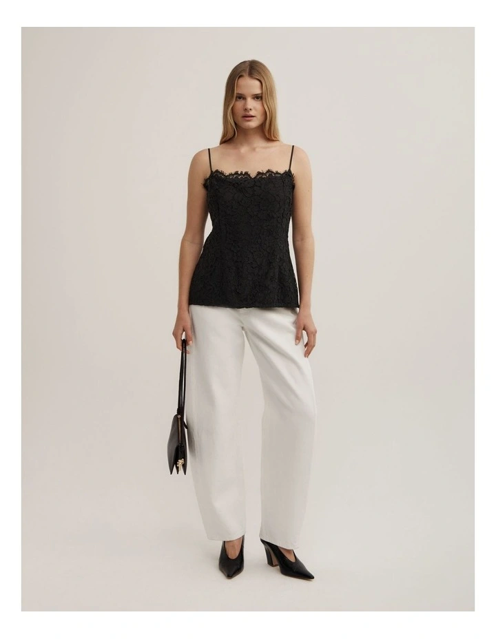 Lace Camisole in Black image 2
