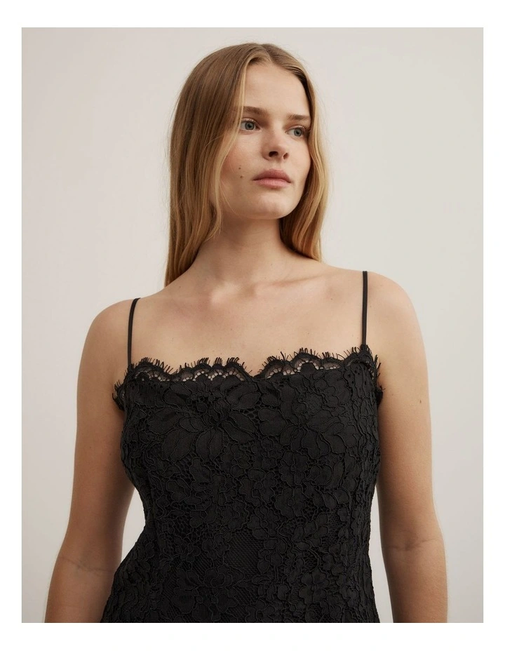 Lace Camisole in Black image 5