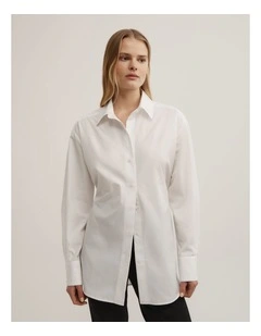 Tie Back Summer Shirt in Fresh White