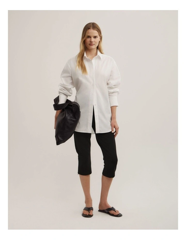 Tie Back Summer Shirt in Fresh White image 2