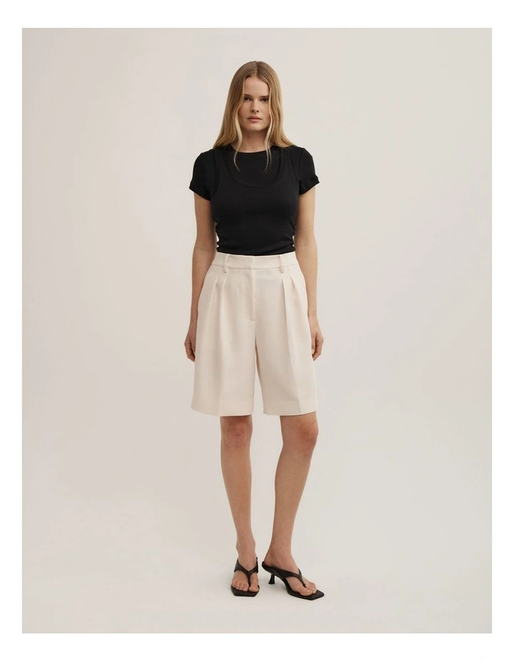 Bermuda Short in Chalk - Dani Michelle image 3