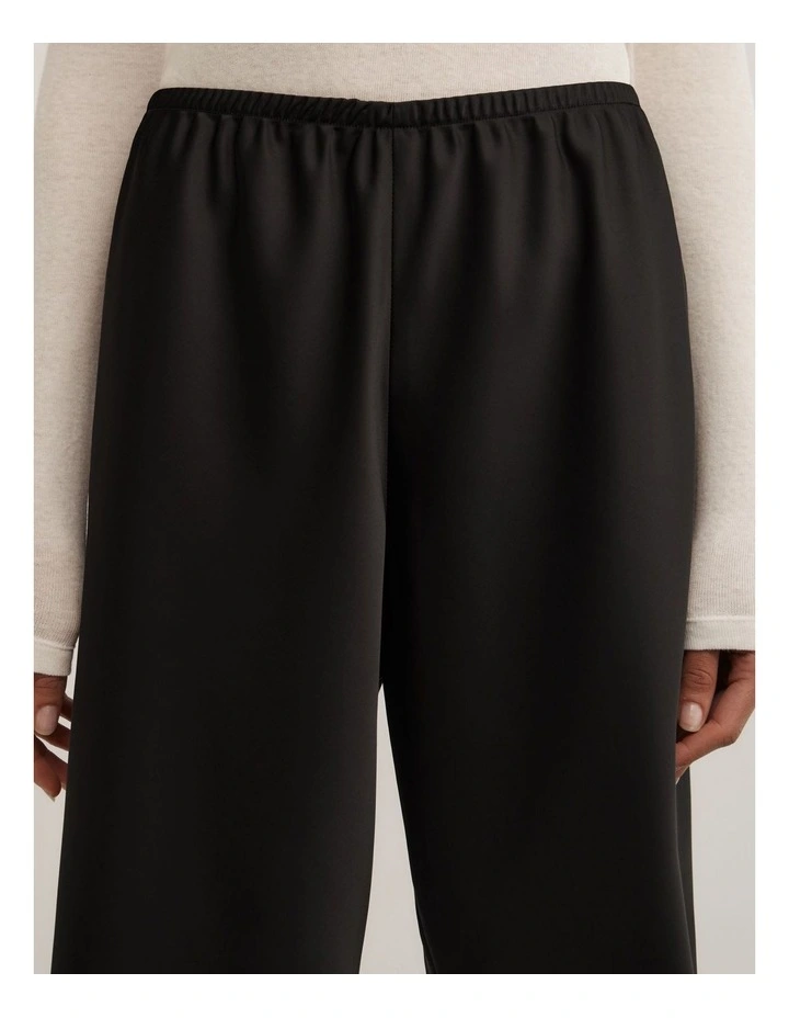 Satin Bermuda Short in Black image 5