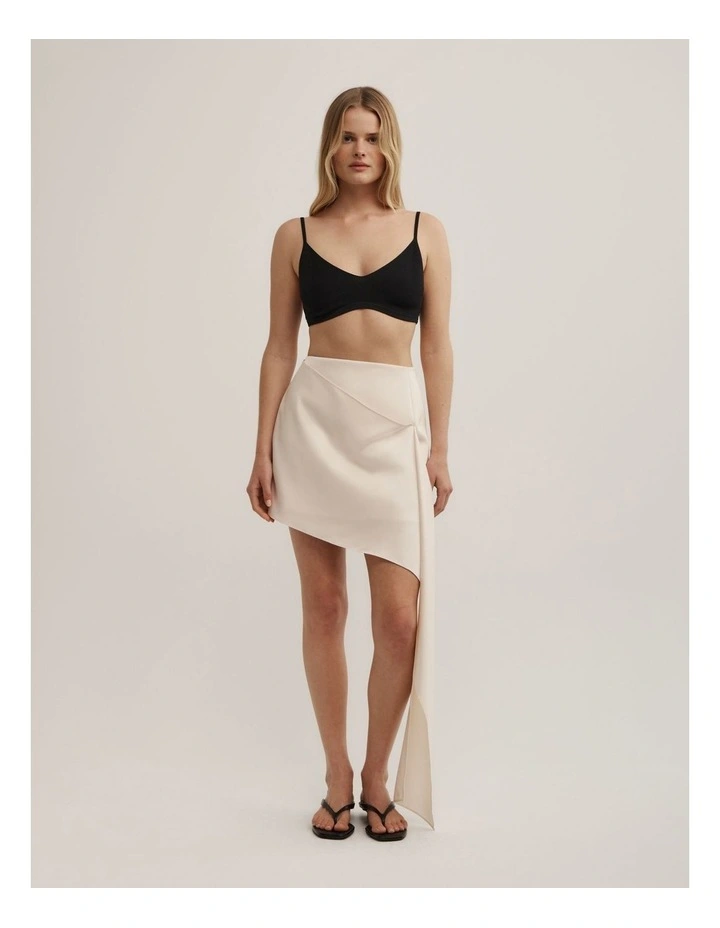 Waterfall Mini Skirt in Chalk image 4