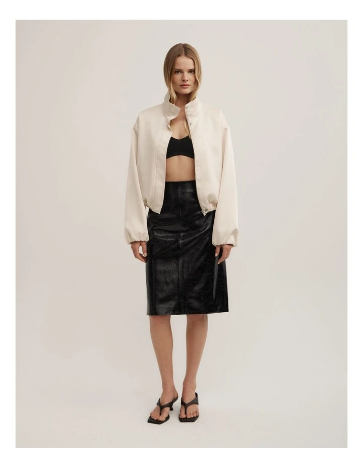 Split Midi Skirt in Black image 1