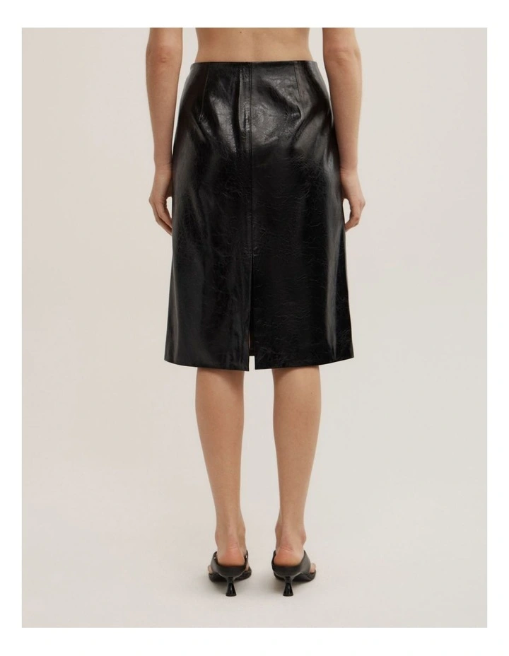 Split Midi Skirt in Black image 5