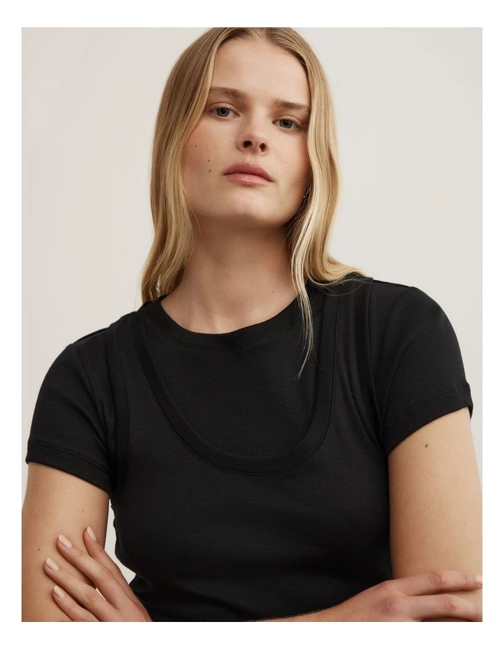 Overlay T-shirt in Black image 3