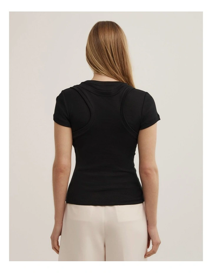 Overlay T-shirt in Black image 4