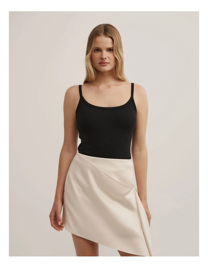 Open Back Tank Top in Black image 1