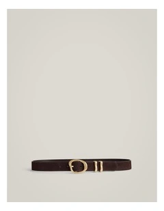 Nadia Suede Belt in Espresso