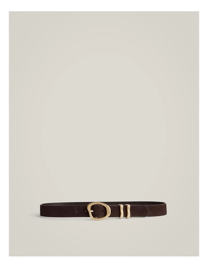 Nadia Suede Belt in Espresso image 1