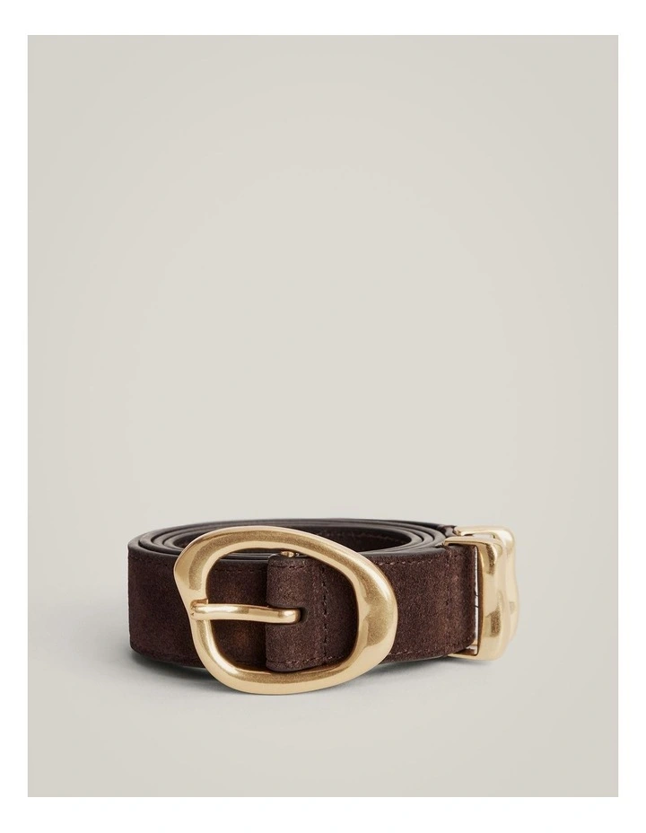 Nadia Suede Belt in Espresso image 3