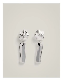 Blake Drop Earrings in Silver
