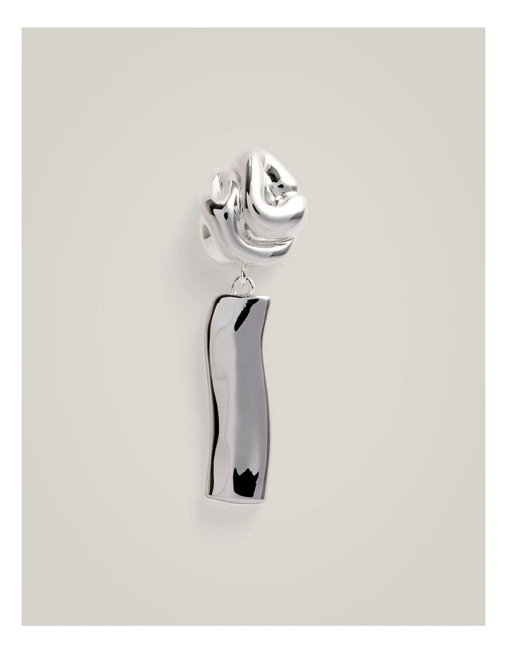 Blake Drop Earrings in Silver image 3