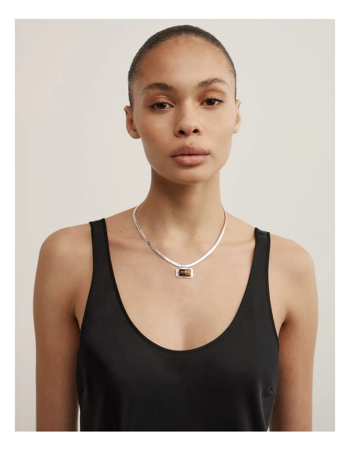 Ines Necklace in Silver image 2