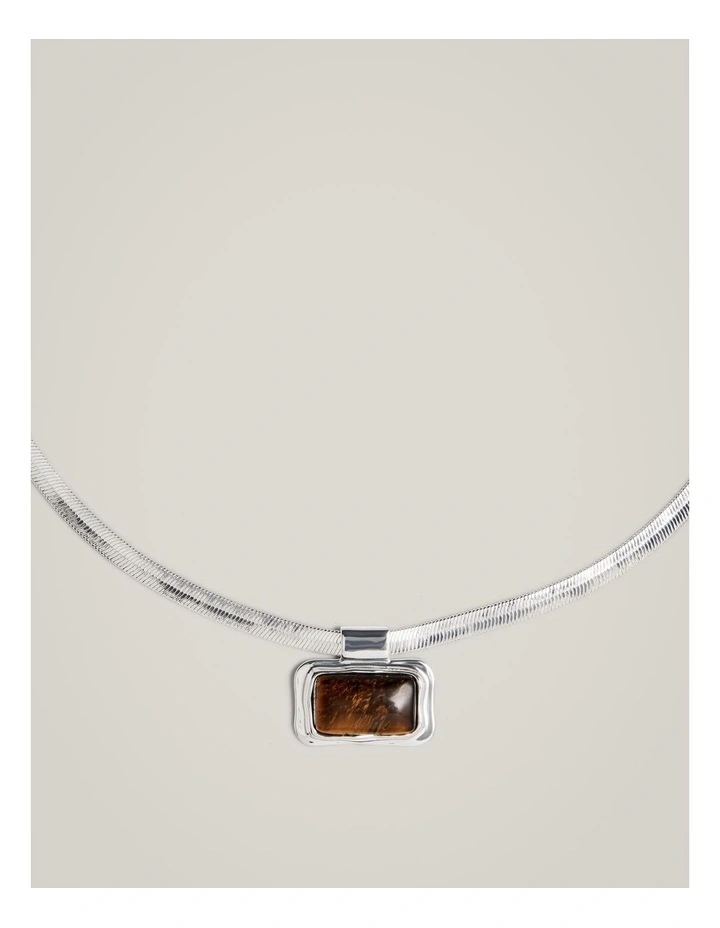 Ines Necklace in Silver image 3
