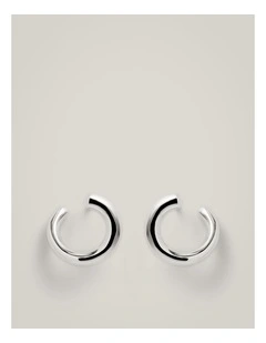 Lena Hoop Earrings in Silver