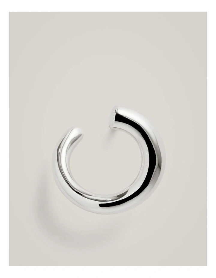 Lena Hoop Earrings in Silver image 3