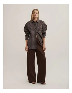 Bias Linen Pant in Espresso