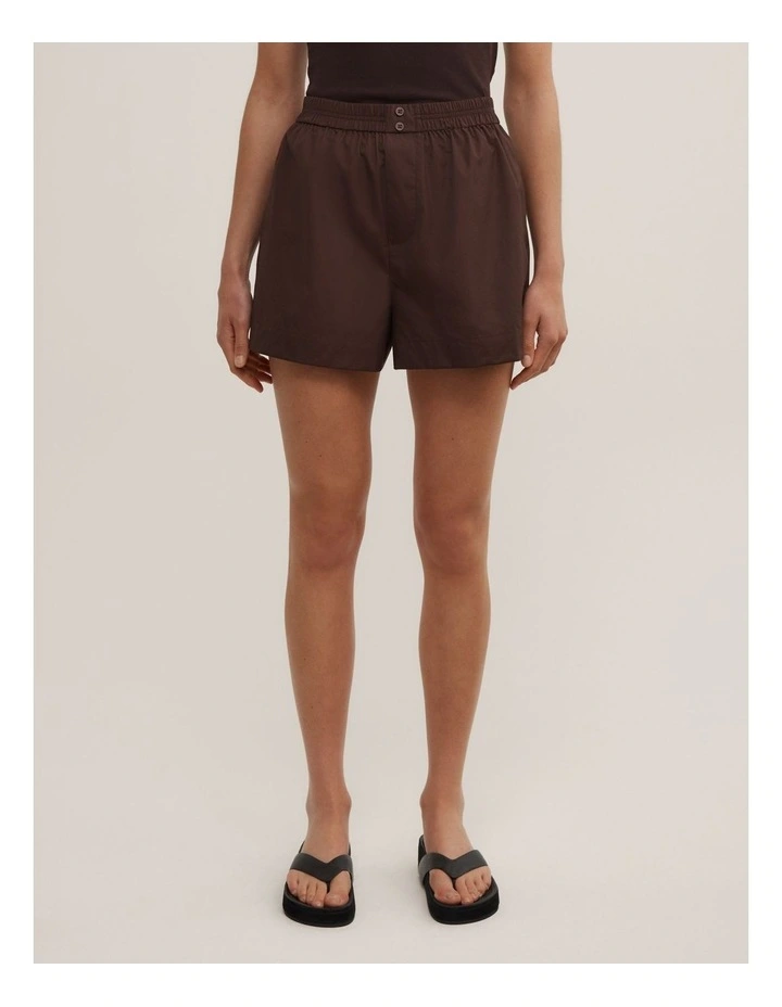 Poplin Boxer Shorts in Espresso image 2