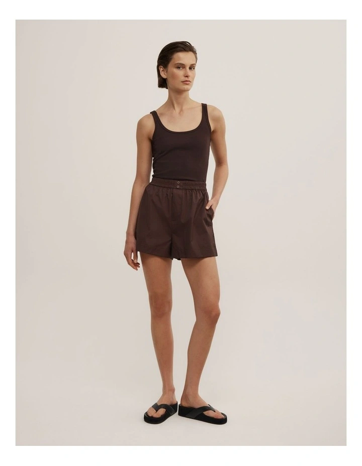 Poplin Boxer Shorts in Espresso image 4