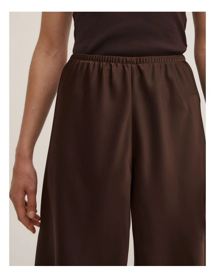 Satin Bermuda Short in Espresso image 3