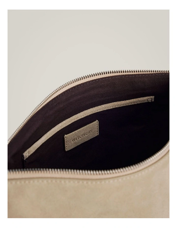 Dakota Leather Clutch in Sand image 4