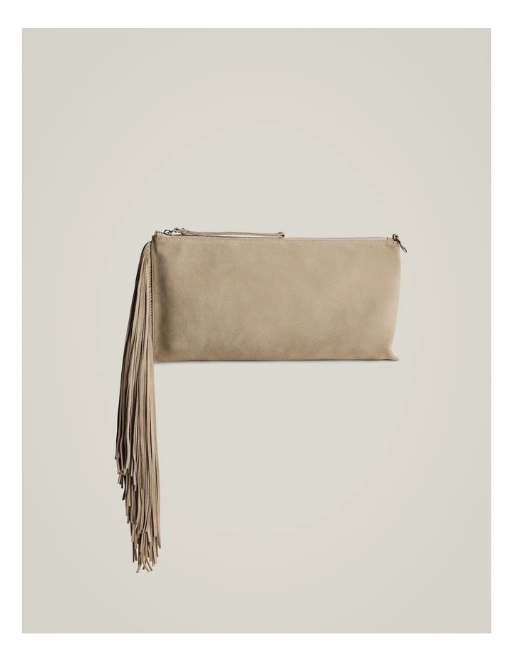 Dakota Leather Clutch in Sand image 5